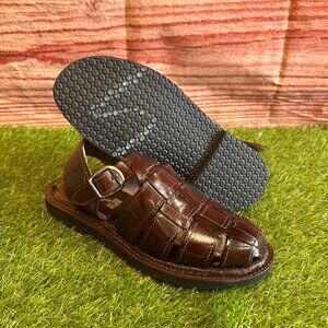 Men's Mexican Comfortable Huaraches Genuine Brown Leather Handmade in Mexico